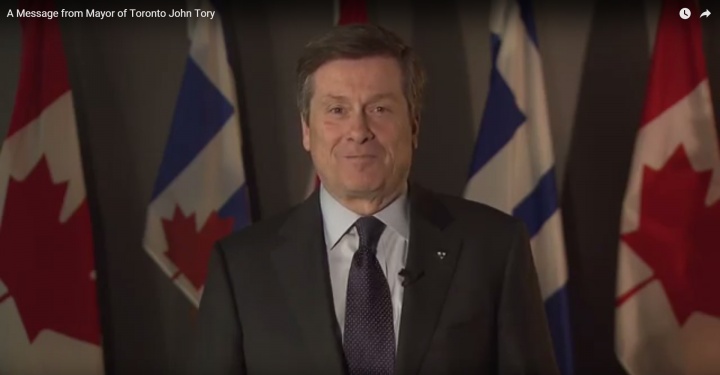 A message and reading from Mayor of Toronto John Tory